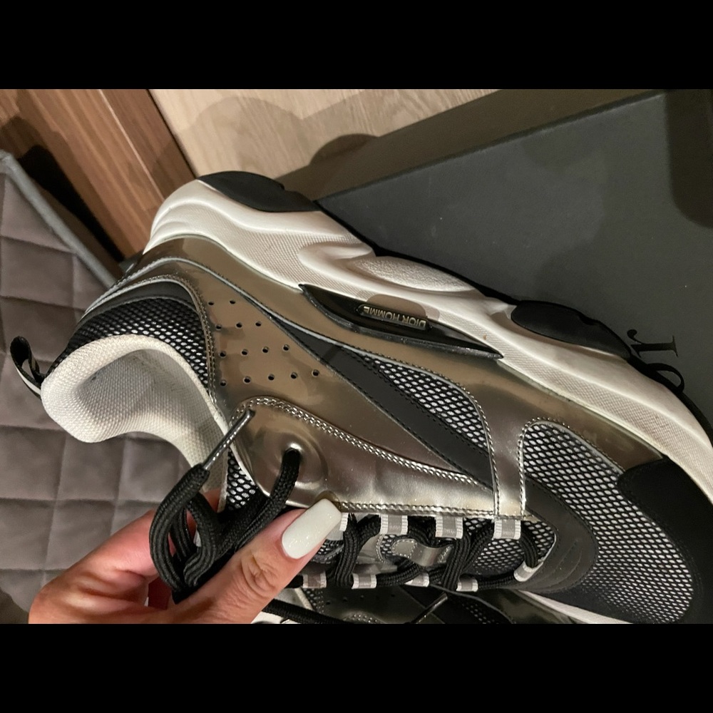 Christian Dior size 44 b22 sneakers black and silver - Picture 10 of 16